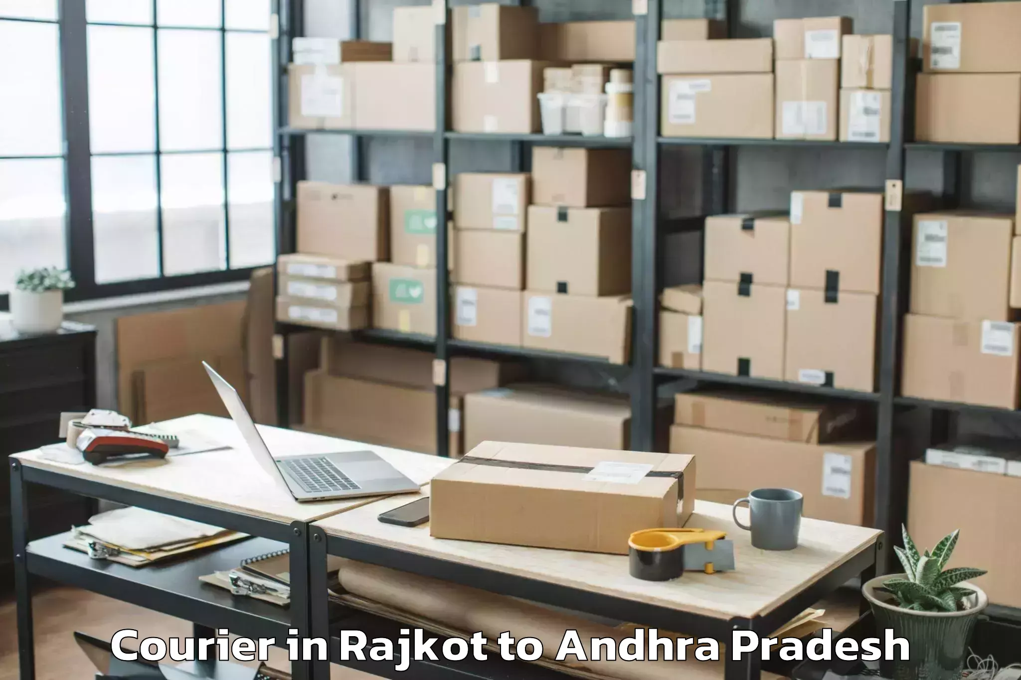 Get Rajkot to Tiruvuru Courier